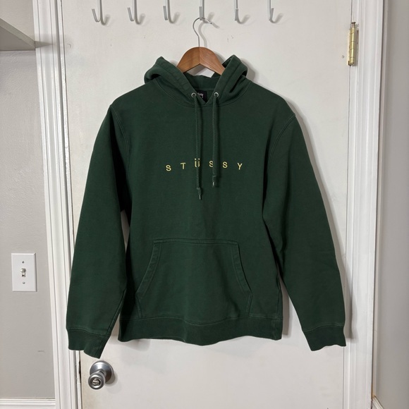 Stussy Other - Stüssy Helvetica Spread App Hoody – Dark Green | Men’s Large